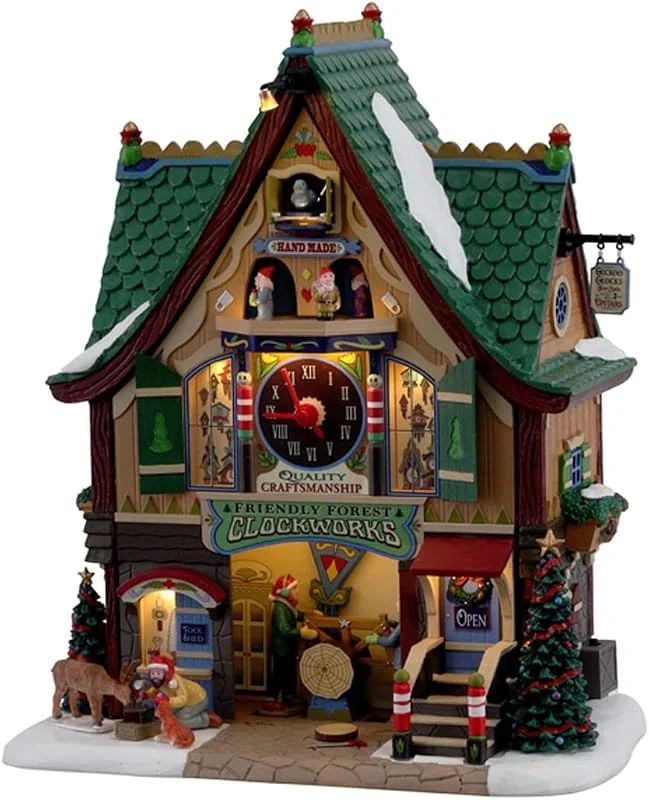 Marke: Lemax Lemax 15734-UK Santa's Wonderland Sights & Sounds: Friendly Forest Clockworks — Weihnachtsdeko