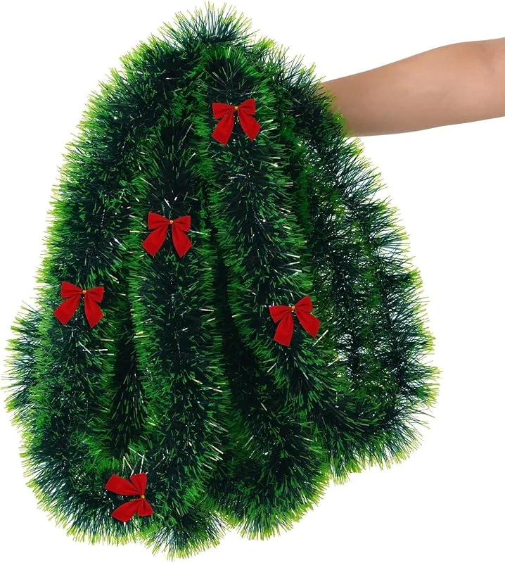 Besuche den FIVMEN-Store FIVMEN Weihnachtsgirlande 8M Künstliche Grün Tannengirlande mit Bogen Weiche Girlande Weihnachten Wie Echt für Weihnachtsdeko Weihnachten Deko Innen Außen, Grün