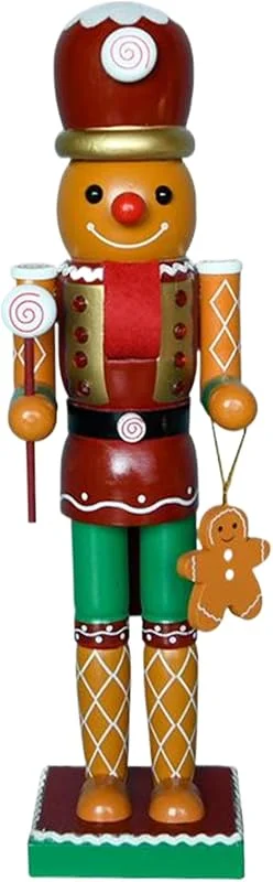 Marke: Hilai Weihnachtsdekorationen, Nussknacker-Weihnachtsdekoration, 35, 6 cm große Nussknacker-Figur aus Holz, Festliche Lebkuchenmann-Ornamente für Weihnachtsdekoration