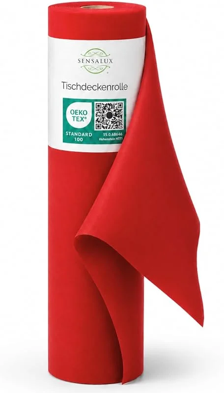 Besuche den Sensalux-Store Sensalux Tischdeckenrolle Vlies 1, 18 x 25 m Rot, 80 g, m² — Küche & Haushalt