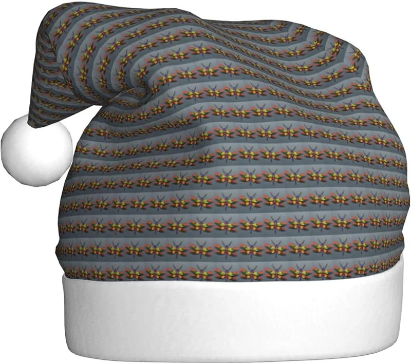 Marke: Tamiger Weihnachtsmütze mit niedlichem Libellen-Druck, saisonal, festlich — Weihnachtsmode