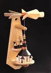 Besuche den Rudolphs Schatzkiste-Store Rudolphs Schatzkiste Miniatur Pyramide Seiffener Kirche 17cm HxBxT 17x11x11cm NEU Weihnachtspyramide Tischdekoration Holzpyramide Dekoration Weihnachten Wärmespiel Lichter Figur Holz Seiffen — Weihnachtsdeko