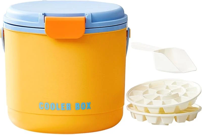 Marke: Generisch Wein-Eiskübel, dreifach isoliert, tragbarer Weinkühler mit Deckel, hält länger kalt, Getränkekühler, Zubehör für Picknick, Outdoor, Camping, Grillen — Wein und Festtafel