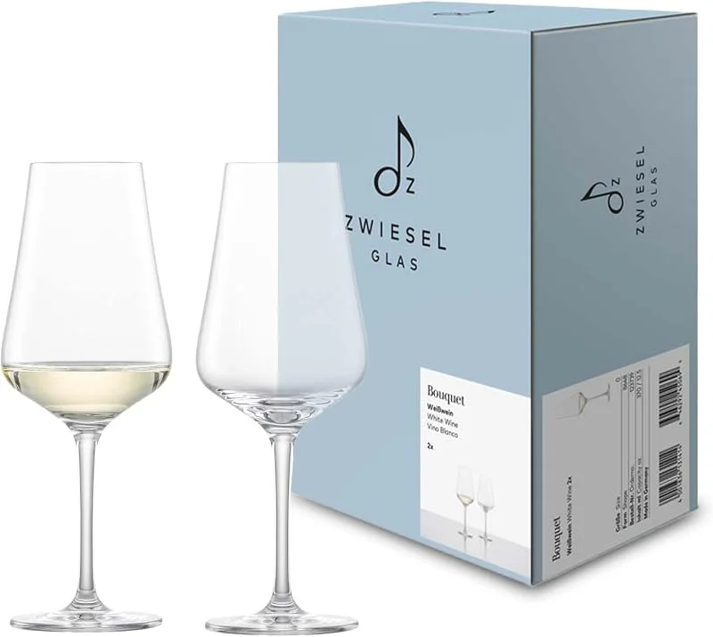 Besuche den Zwiesel Glas-Store Zwiesel Glas Weißweinglas Bouquet (2er-Set), stilvolle Weingläser für Weißwein, spülmaschinenfeste Tritan-Kristallgläser, Made in Germany (Art.-Nr. 123739) — Wein und Festtafel