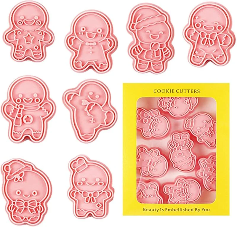 Marke: Generisch Ausstechformen, Lebkuchenausstecher, Fondantformen, Weihnachtsstempel, Keksstempel, Weihnachten 3D Keksform Küche Keksausstecher Lebkuchen-Keksstempel Formen für Kuchen Gebäck Kekse — Weihnachtskueche