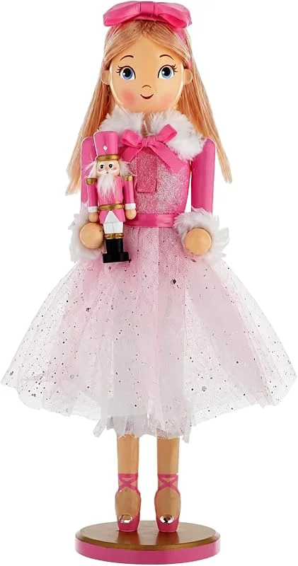 Marke: The Bridge Collection The Bridge Collection Clara Ballerina Nussknacker hält Nussknacker Puppe – Holz Weihnachten Rosa Nussknacker Urlaub Dekoration – Nussknacker Ballett Figur — Weihnachtsdeko