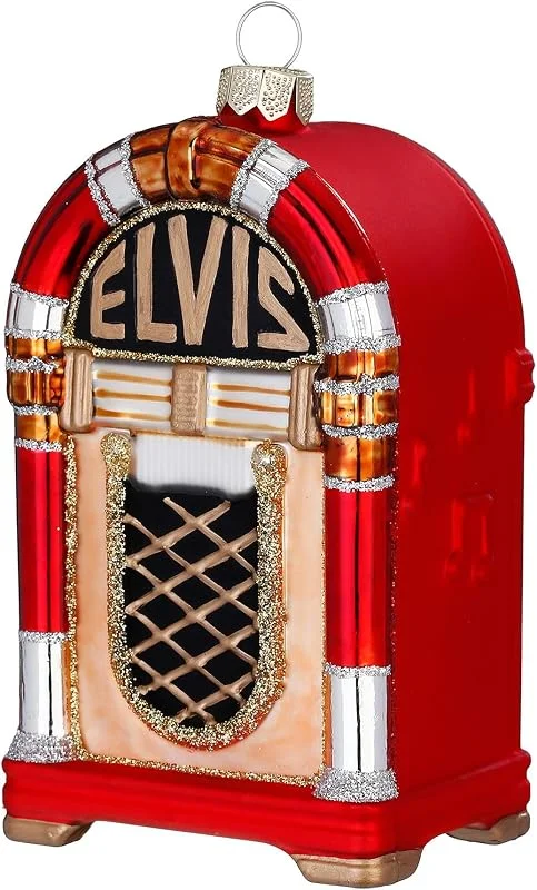 Besuche den Inge-glas-Store Christbaumschmuck Glas 10, 5cm - Retro Jukebox Figur zum Aufhängen - handbemalt - Weihnachtsbaum Anhänger für Weihnachten - Christbaumanhänger & Weihnachtsbaumschmuck - Vintage Musikautomat Rot — Weihnachtsdeko