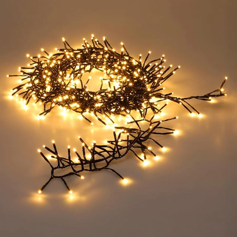 Besuche den Spetebo-Store Spetebo Büschel Lichterkette Außen warm weiß 5 m mit Timer und Netzstecker — Weihnachtsbeleuchtung