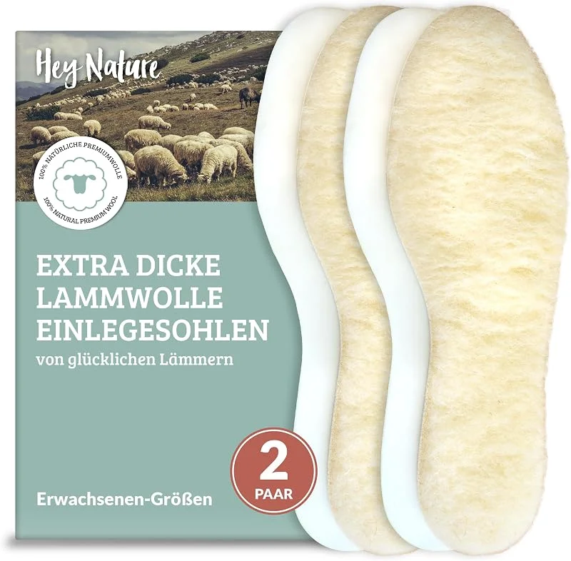 Besuche den Hey Nature-Store Hey Nature Lammwolle Einlegesohlen - warme Wintersohlen für Damen & Herren — Weihnachtsmode