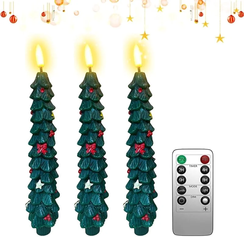 Marke: Generisch Weihnachtsbaumkerzen 3 Stück LED Kerzenständer Batteriebetrieben — Weihnachtsbeleuchtung