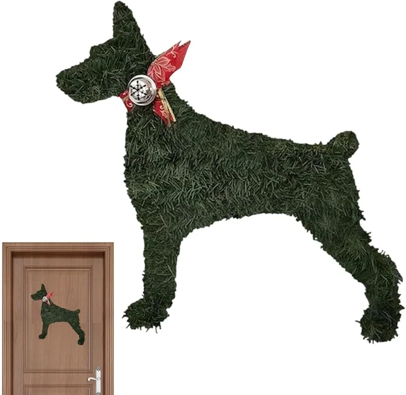 Marke: Generisch Katzen-Weihnachtskranz, Hunde-Weihnachtskranz - Dekorative Tier-Weihnachtskranz-Girlande, Christbaumschmuck für Haustür, Bücherregal, Wohnzimmer, Garten — Weihnachtsdeko