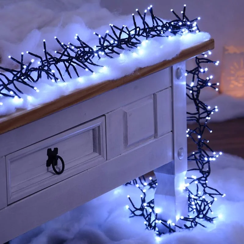 Marke: INtrenDU LED Lichterkette kaltweiß mit 8 Programmen LEDs für Innen und Außen Büschellichterkette (1152LED - 8, 5m) — Weihnachtsbeleuchtung