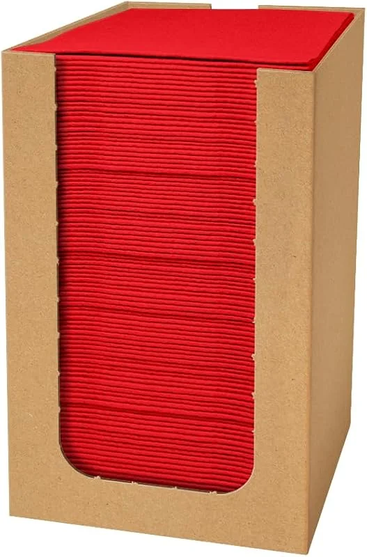 Besuche den PAW Decor Collection-Store PAW Stoffähnliche Cocktailservietten 20 x 20 cm, 100 Stück - Rot — Advent und Tisch