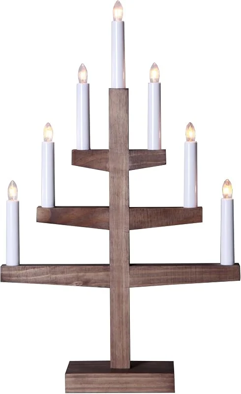 Besuche den EGLO-Store EGLO Kerzenständer Weihnachten mit 7 künstlichen Kerzen — Weihnachtsdeko