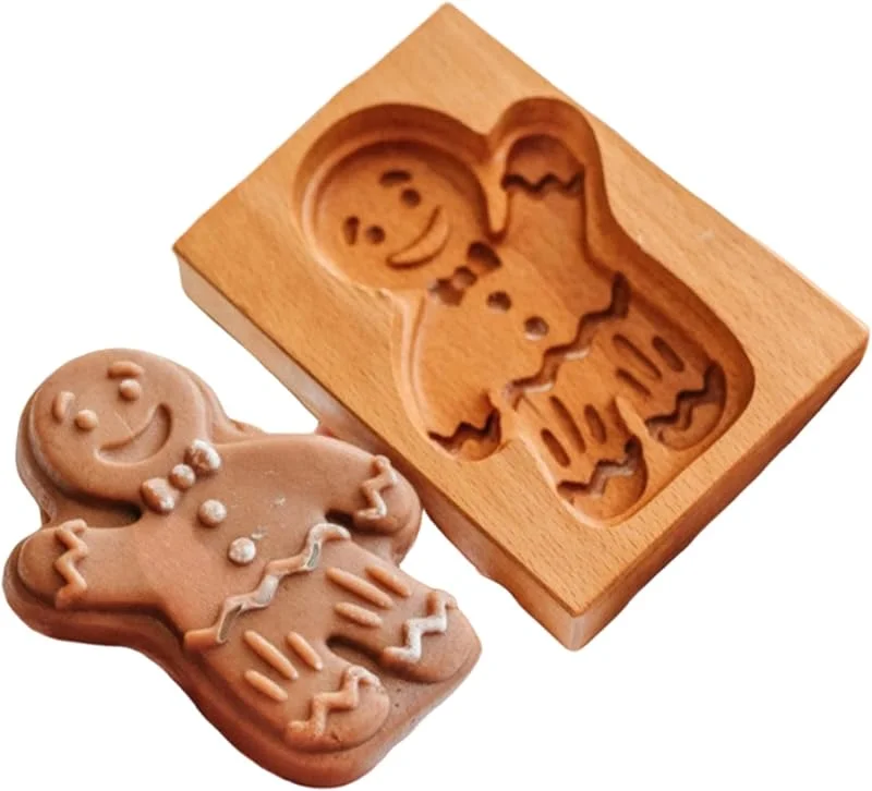 Marke: Muzrunq Holzkeksformen, 3D -Press -Präge -Lebkuchen -Backformen, kreative Weihnachtskeks -Backvorgänge für Zuhause, Bäckerei, Weihnachten, Briefmarken, Werkzeuge — Weihnachtskueche