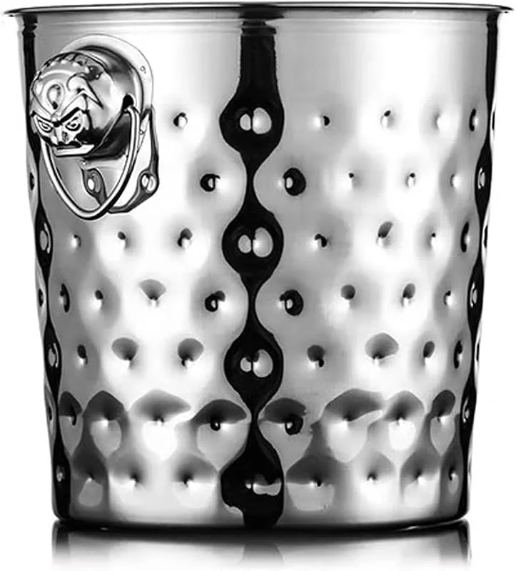 Marke: SONGYL-20249 Getränkeeimer Gehämmerter Eiskübel, Eiskübel aus Edelstahl, 3 l, Sektkübel, Eiswürfelkübel, Bier, isolierter Eiskübel Hält eiskalt und trocken, ideal für Bar, Party, Bi — Wein und Festtafel
