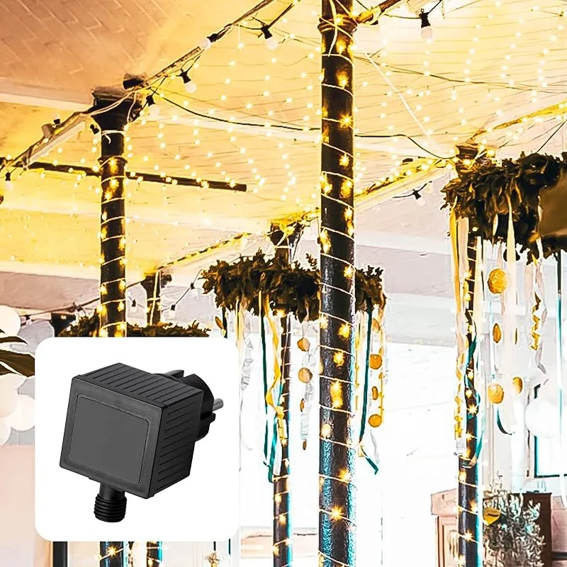 Besuche den hellum-Store hellum Lichternetz außen, 3x3m, warmweiße LED für Gartenparty, Trafo — Weihnachtsbeleuchtung
