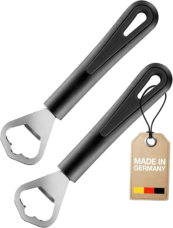 Besuche den Westmark-Store Westmark 2 Flaschenöffner, Kronkorkenöffner, Länge: je 17 cm, Stahl, Kunststoff, Gentle, Schwarz, 280822E4 — Wein und Festtafel