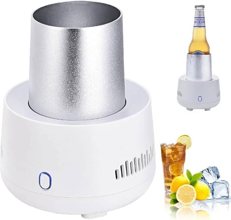 Marke: QYOEGSQ Tragbarer Mini-Kühlbecher, Bierkühler, USB-Kühlschrank, Getränke-Schnellkühler, tragbarer Kühlbecher, Schnellkühlung, Getränkekühler, for Zuhause und unterwegs — Wein und Festtafel