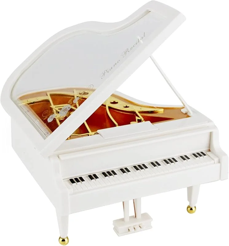 Marke: FORYNXHWIN Klavier Spieluhr, Mini-Klavier-Spieluhr zum Aufziehen, Mini Piano kann als Schreibtischdekoration, Ornament, Weihnachten, Valentinstag, Geburtstagsgeschenk verwendet Werden (Weiß) — Advent und Tisch
