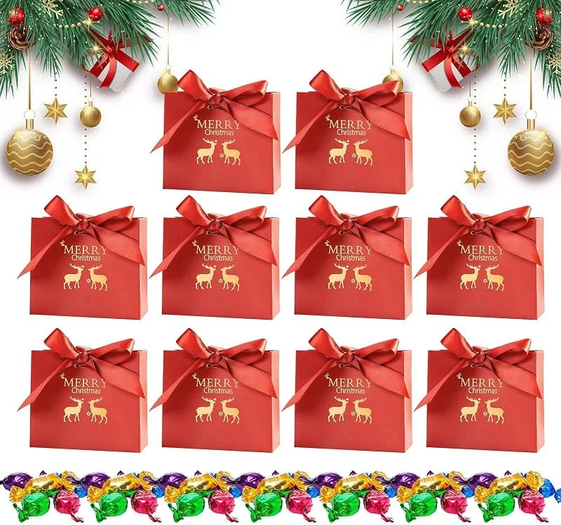 Marke: Generisch Weihnachts-Geschenktüten, Festliche Packung – Weihnachts-Leckerli-Taschen – für Zuhause, Tradition, Cheer, Schule, Party, Festival, Teilen, Feier, Dekoration — Geschenkverpackung