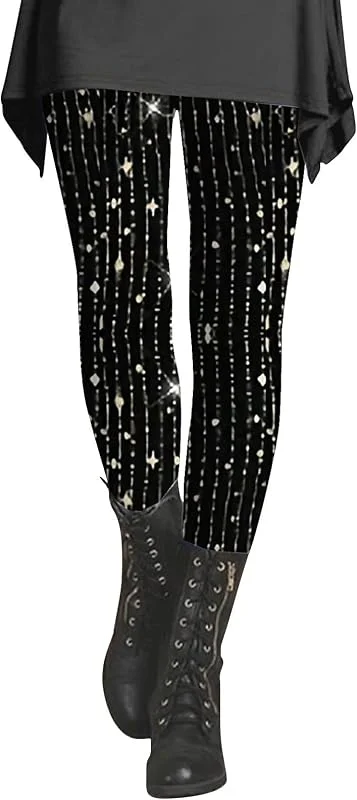 Marke: Generisch Generisch Glitzerleggings Damen Sexy Glitzer Hose Schwarz Lang Paillettenhose Glänzend-Leggings Sparkly Trousers Festliches Party Club Glänzende Freizeithose Glitzerhosen Streetwear Yogahose — Weihnachtsmode