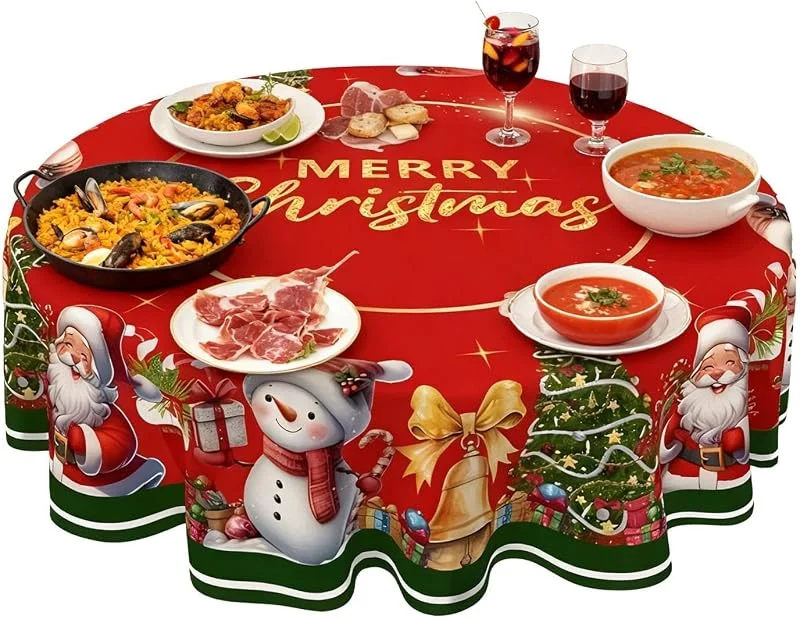 Marke: Generisch Festliche Tischdecke Festliche Saisonale Runde Mantel Tischläufer — Advent und Tisch