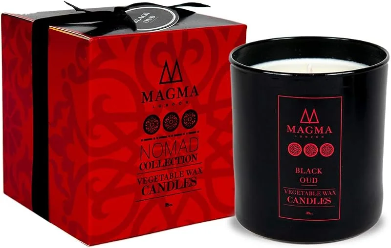Marke: Magma London Duftkerze in Geschenkbox, 38 cl, Schwarz — Kerzenlicht Abendessen