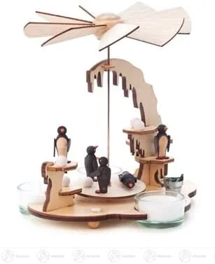 Besuche den Rudolphs Schatzkiste-Store Rudolphs Schatzkiste Pyramide mit Pinguinen, für Teelichte Breite x Höhe x Tiefe 18, 5 cmx18, 5 cmx15, 5 cm NEU Erzgebirge Tischpyramide Weihnachtspyramide — Weihnachtsdeko