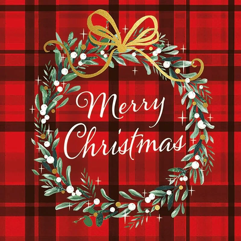 Besuche den Ambiente-Store 20 Servietten Weihnachts Plaid rot — Advent und Tisch