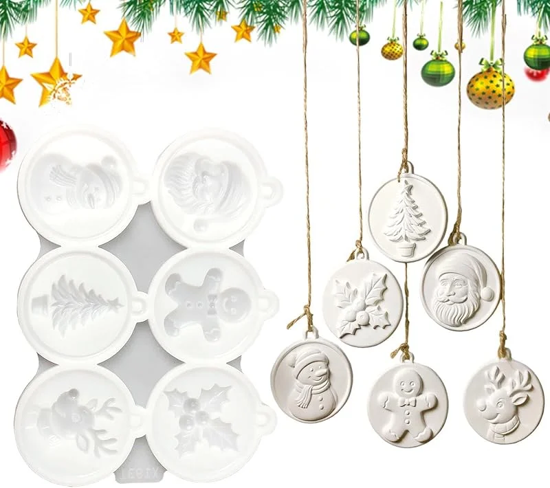 Marke: Generisch Weihnachtsanhänger Silikonform 6-Fach Leicht Entformbare Wiederverwendbare — Weihnachtskueche