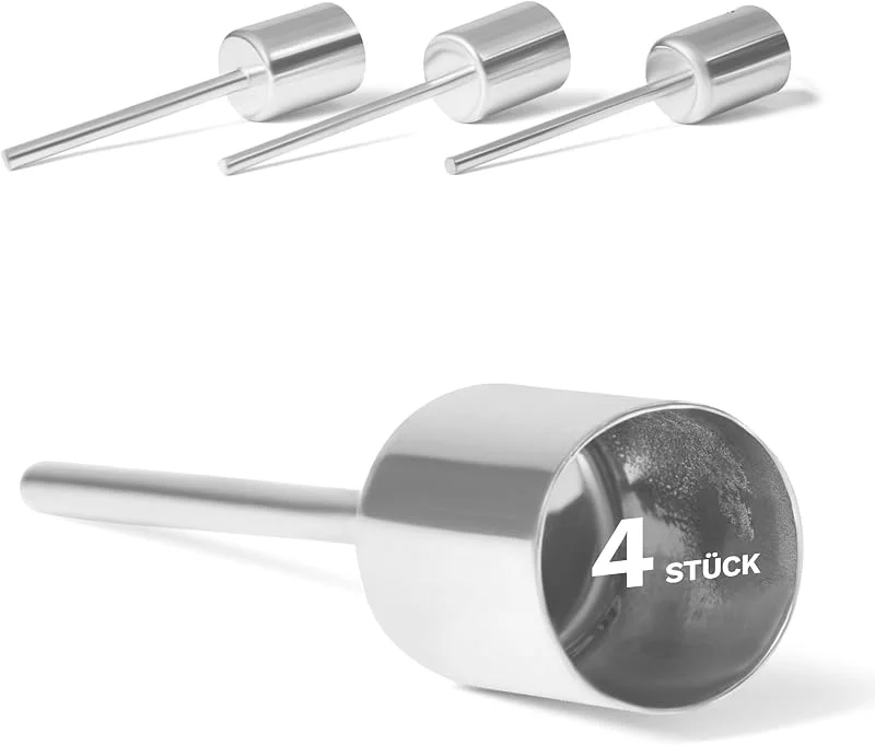 Besuche den Novaliv-Store Novaliv 4X Stabkerzenhalter Silber I Kerzenpick 10 x 2, 5 cm Kerzenstecker für Stabkerzen I Kerzenpin Adventskranzdekoration Kerzenleuchter I Dekoration Weihnachten — Kerzenlicht Abendessen