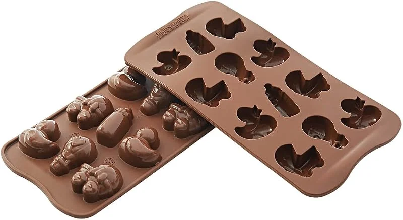 Besuche den silikomart-Store silikomart, SCG31 Silikonform für CHOCO BABY Pralinen, Antihaft, 12 Pralinen, 1er Pack Form für Süßigkeiten, Easy Choc, 107 x 21 mm, h 17 mm, Made in Italy — Weihnachtskueche