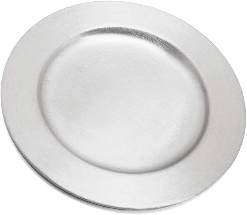 Besuche den NKlaus-Store NKlaus Kerzenteller Ø14cm aus Aluminium, Silber matt, Stärke 0, 5cm — Kerzenlicht Abendessen
