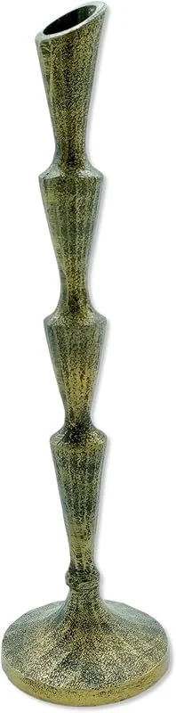 Besuche den DARO DEKO-Store Metall Kerzenständer Gold-schwarz 8 x 31cm Tisch-Deko Kerzen-Halter Stabkerzen-Ständer — Kerzenlicht Abendessen