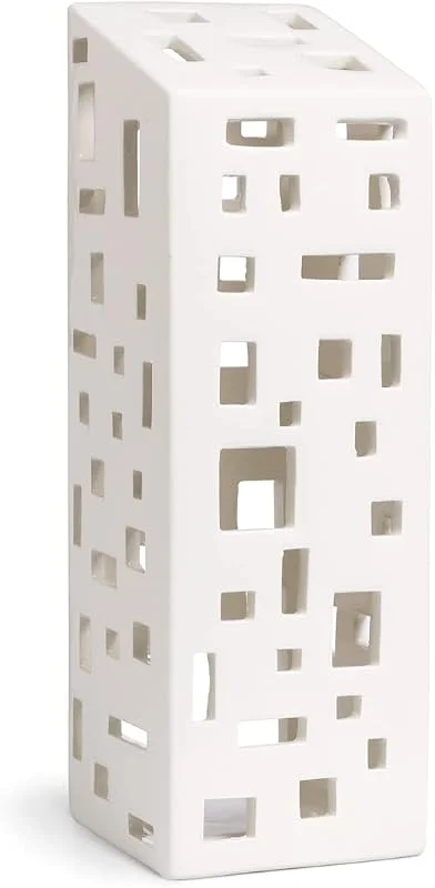 Besuche den HAK Kähler-Store Kähler Lichthaus High Building Urbania Sammlerobjekt dänisches Design, Weiss — Advent und Tisch