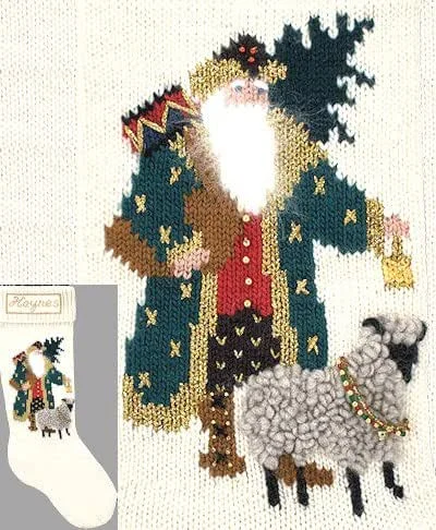Marke: Elegant Heirlooms Christmas Stockings Kits Elegantes Weihnachtsstrumpf-Set zum Stricken von Heidelberg, Weihnachtsmann — Weihnachtsdeko