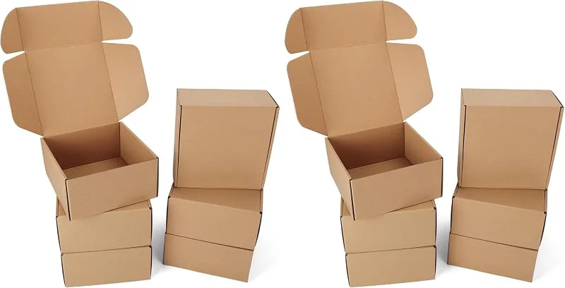 Besuche den HORLIMER-Store HORLIMER 6 Stück Versandkarton Klein Karton Box, 203x203x100 mm Mailer Boxen, Verpackungskartons aus Wellpappe für Warensendung, Geschenkbox, Faltkarton, Postkarton(Braun) (Packung mit 2) — Geschenkverpackung