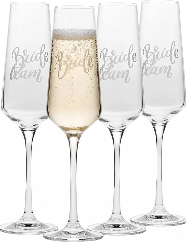 Besuche den Krosno-Store Krosno Sektgläser Bride Team Bride, 4er Set, 180 ml — Wein und Festtafel