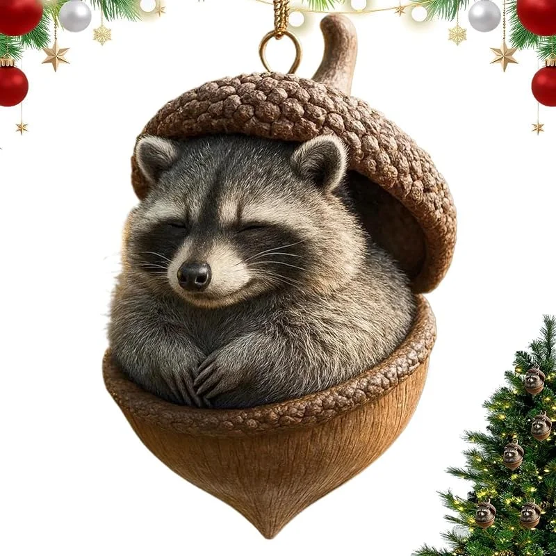 Marke: Generisch Weihnachtsbaum Anhänger 2D niedliche Acryl-Tier-Fensteranhänger — Weihnachtsdeko