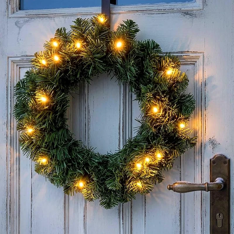 Besuche den Spetebo-Store LED Tannenkranz mit Timer und Funktionen für Außen und Innen 35 cm — Weihnachtsdeko