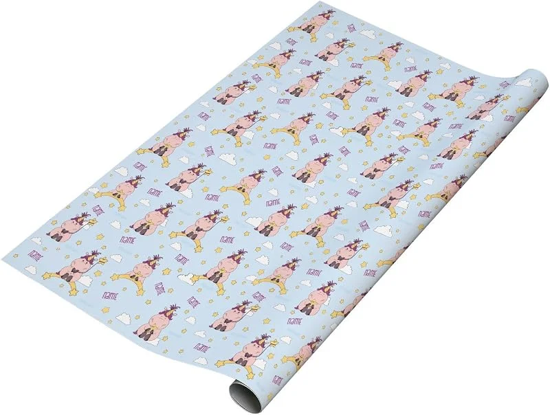 Besuche den Knuddelhorn-Store Knuddelhorn® Einhorn Geschenkpapier mit dem Namen des Kindes bedruckt - tolle Verpackung für Einhorn-Fans — Geschenkverpackung