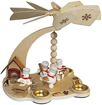 Besuche den Rudolphs Schatzkiste-Store Rudolphs Schatzkiste Tischpyramide Schneemann Weihnachtsbäckerei BxHxt 25x26, 5x26, 5cm NEU Tischdekoration Dekoration Weihnachten Wärmespiel Lichter Figur Edelholz Seiffen Erzgebirge Holz Flügel — Weihnachtsdeko