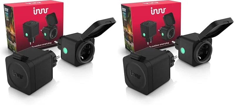 Besuche den innr-Store Innr Smart Outdoor Steckdose, für Hue* und Zigbee Hubs, 2-er Pack (Packung mit 2) — Weihnachtsbeleuchtung