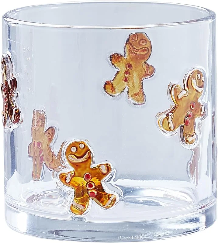 Besuche den BUTLERS-Store BUTLERS Windlicht Glas - X-Mas - Lebkuchenmann Motiv — Kerzenlicht Abendessen