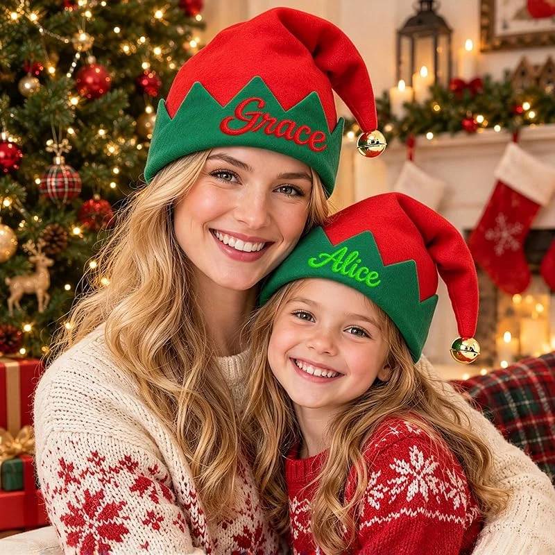Marke: Ofcoin Individuelle Elf Mütze Mit Namensstickerei, Personalisierte Weihnachtsmütze — Weihnachtsmode