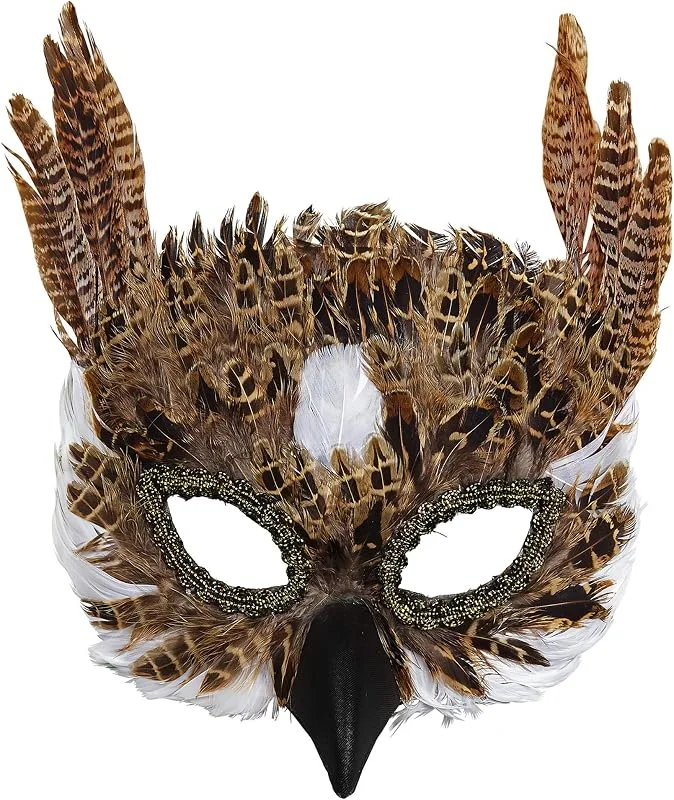 Besuche den W WIDMANN MILANO Party Fashion-Store W WIDMANN MILANO Party Fashion - Eulenmaske aus Federn — Weihnachtsmode