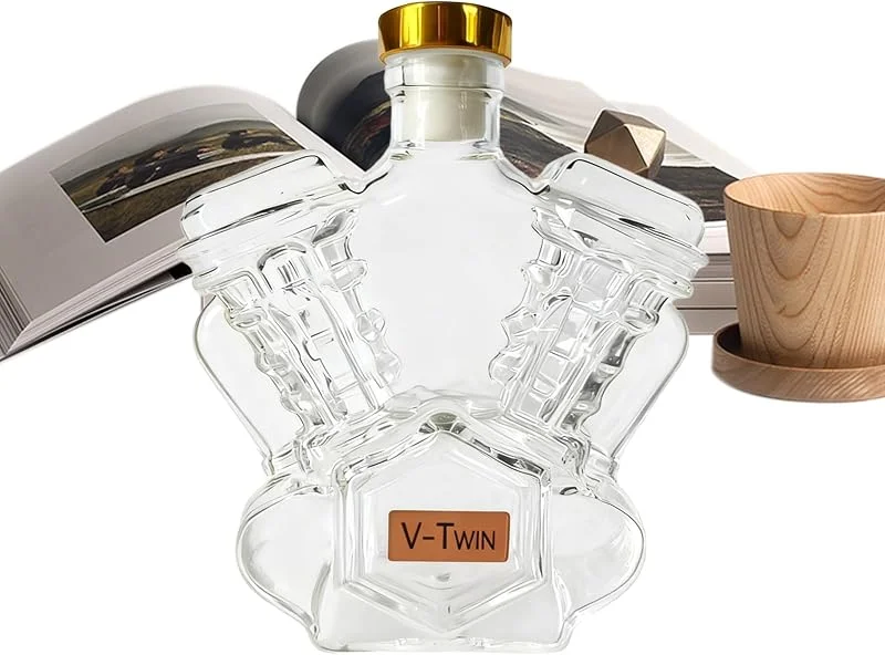 Marke: Ghjkldha Flasche für Whiskey, Sammler Dekanter für Spirituosen, Motorrad Motiven — Wein und Festtafel