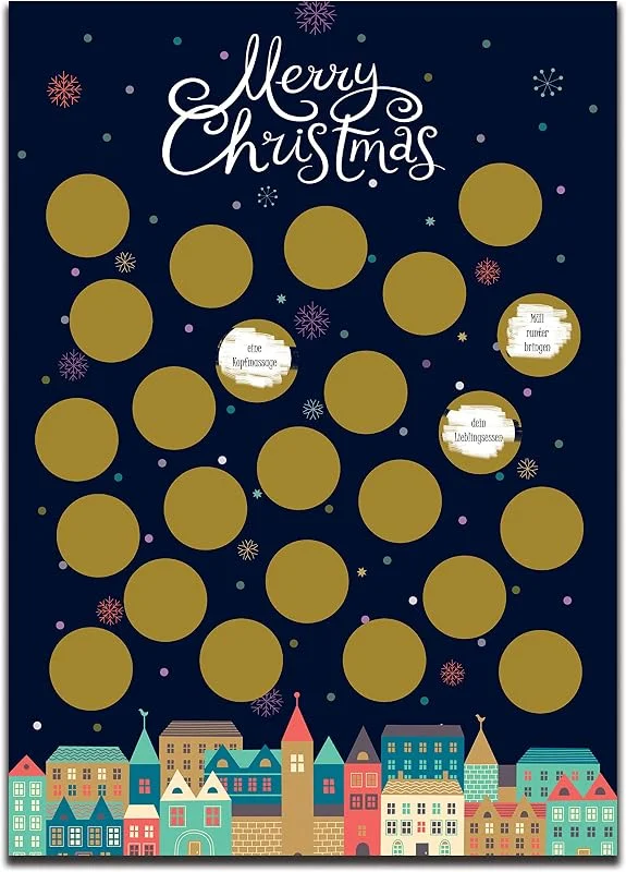 Besuche den Nastami-Store Adventskalender A4 zum Rubbeln, Rubbeladventskalender — Advent und Tisch