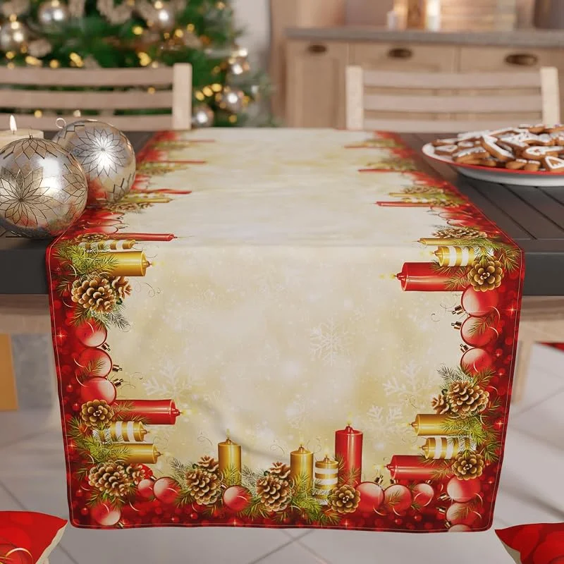 Marke: PETTI Artigiani Italiani Petti - Tischläufer Weihnachten 40x140 cm - Candele — Küche & Haushalt